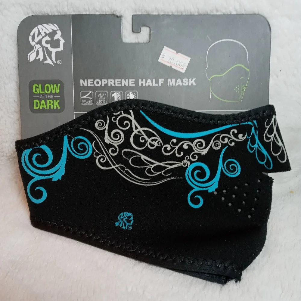 Glow in the Dark Neoprene 1/2 Face Mask brand new